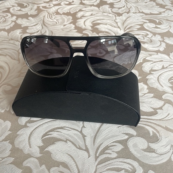 Prada Sunglasses Black ZXA-3M1 SPR 25M 60-17 140 2N with case - UNISEX - Picture 1 of 5